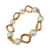 Pearl and Quartrefoil Stretch Bracelet