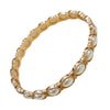 Gold and Pearl Bangle Bracelet