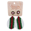 Red and Green Statement Earrings