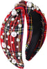 Embellished Plaid Headband