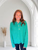 Green Three Button Top