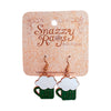 Green Beer Earrings