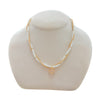 Pear & Gold Braided Quatrefoil Necklace