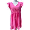 Pink Babydoll Dress w/ Scalloped Neck