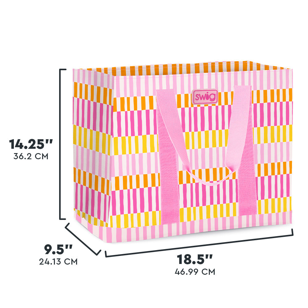 Swig Jumbo Tote Bag- Sherbet Stripe