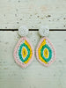 Beaded Pastel Teardrop Earring