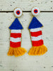 Beaded Rocket Earrings