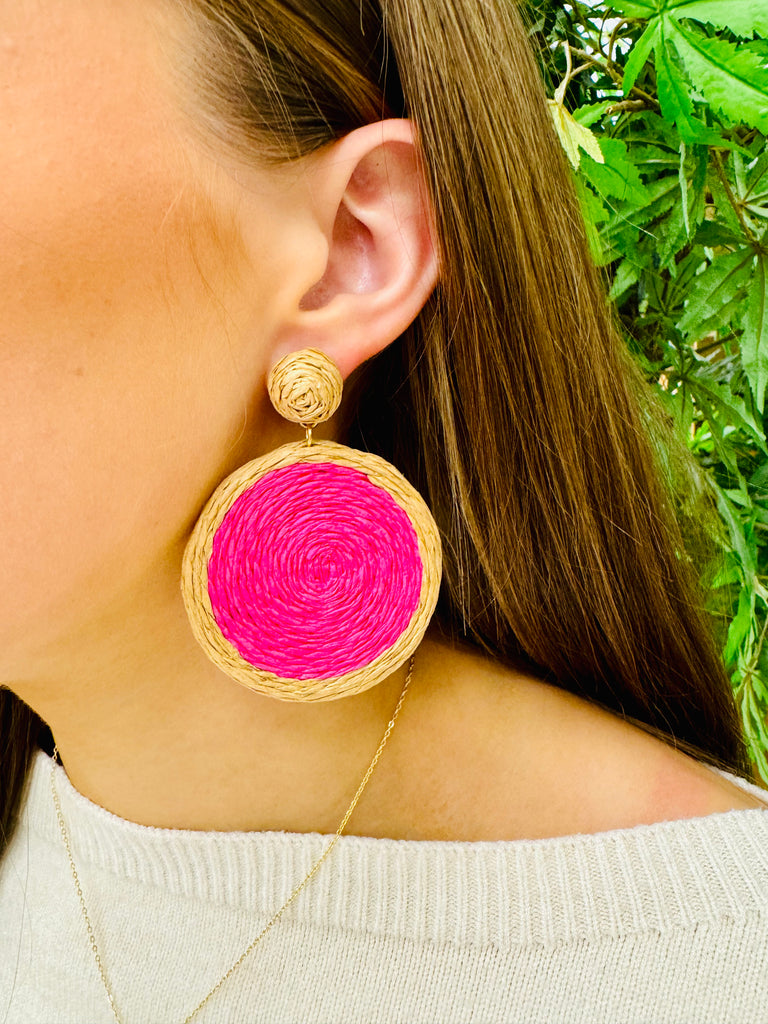 Pink Twill Earring