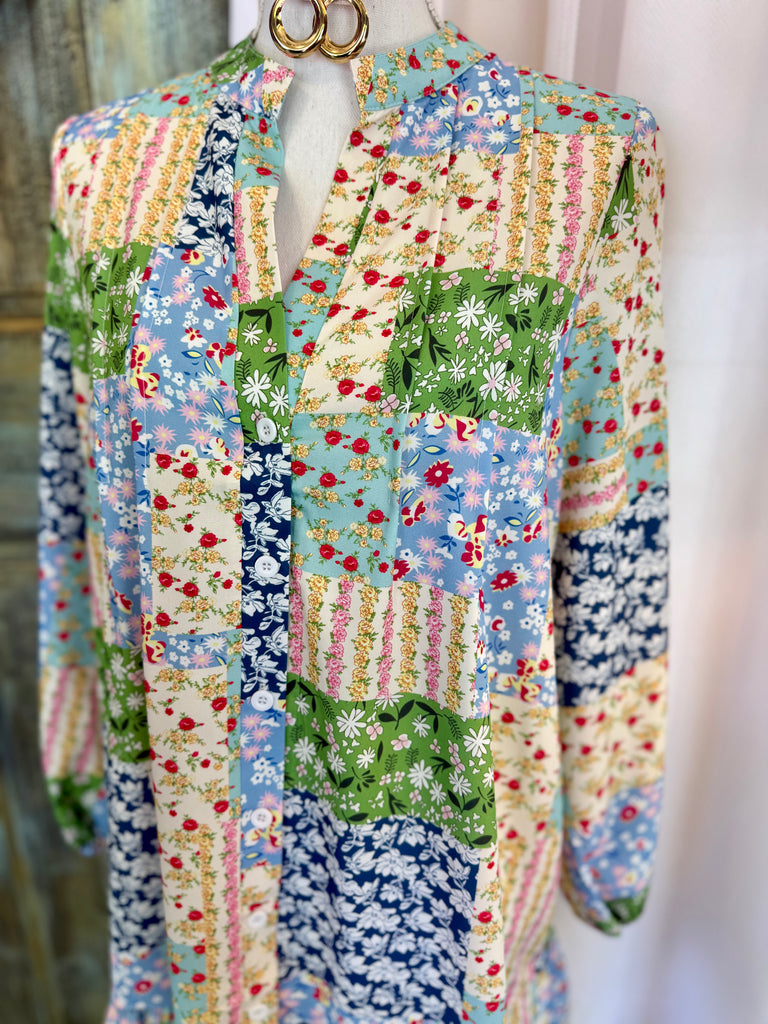 Floral Patch Print Dress