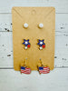 Red/White/Blue Trio Earring set