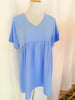 Spring Blue Babydoll Top