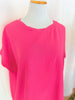 Pink Round Neck Airflow Boyfriend Top