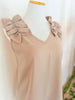 Ruffle Sleeve V Neck Top
