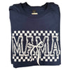 Navy Bow & Checkered Mama Graphic Tee