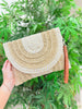 Raffia Cream Woven Straw Clutch Bag