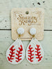 Teardrop Sequin Beaded Baseball Earrings