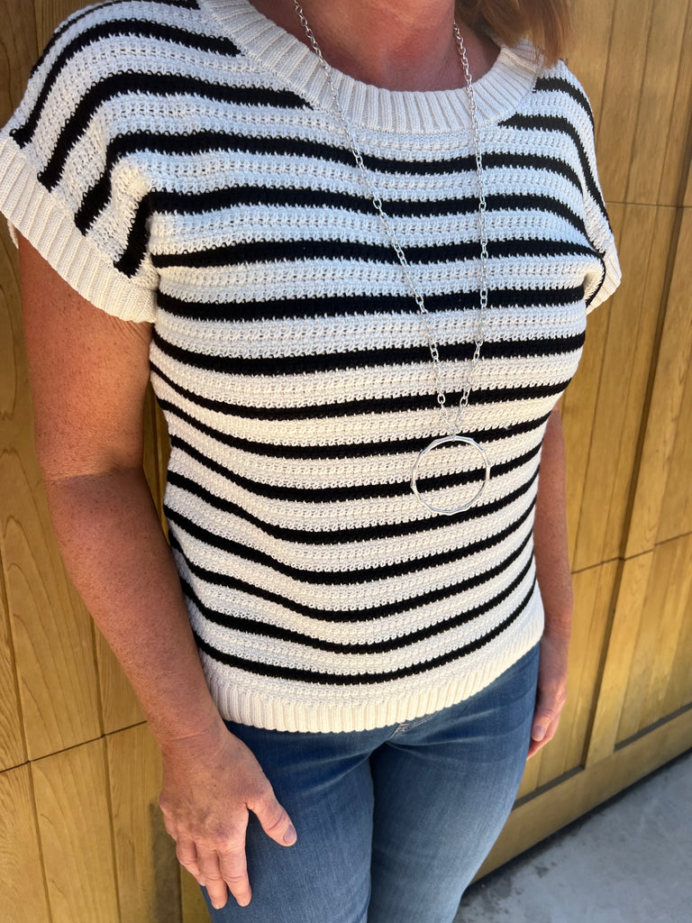 Stripe Knitted Sweater Vest