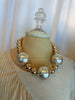 Gold and Pearl Statement Necklace