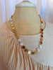 Hammered Gold and Pearl Necklace