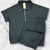 Black Catalina Short Sleeve Set