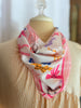 Multi Colored Bow Print Silk Scarf
