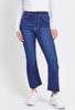 High Rise Pull On Crop Flare with Raw Hem
