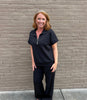 Black Catalina Short Sleeve Set