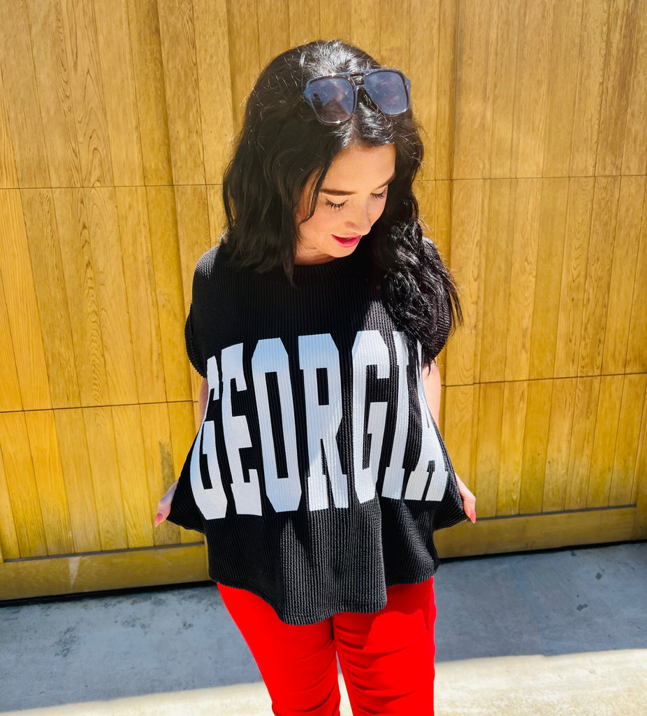 Black Georgia Sweater Vest