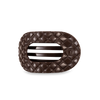 Truly Taupe Quilted Medium Flat Round Clip