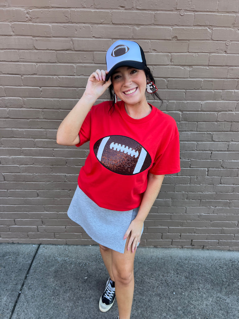 Football Sequin Patch Tee