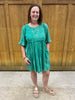 Green Mineral Wash Dress