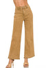 Camel Fray Hem Denim Pant