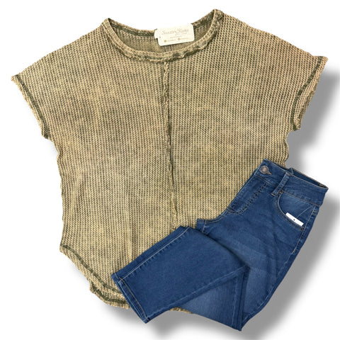 Navy Stripe Top with Bows