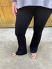 Magic Pull On Flare Pant in Black