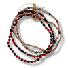 Dainty Red & Black Bracelet Set