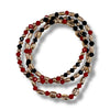 Red, Black & Gold Bracelet Set