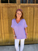Lavender Boyfriend Top