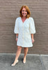Cream Floral Textured Dress