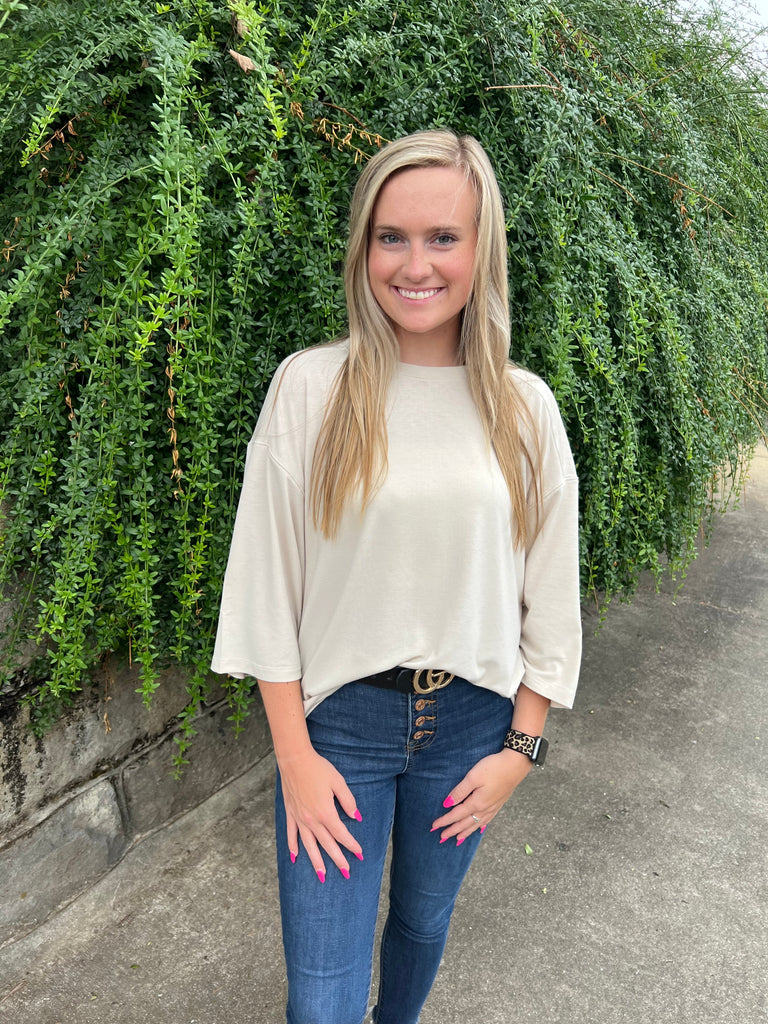 Mocha boyfriend tee